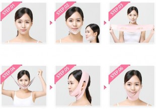 Rubelli Лифтинг маска для коррекции овала лица 2-Step Chin & Cheek Care Mask Pack Hot Mask Sheet