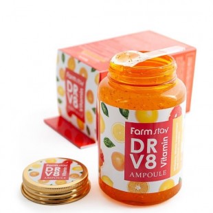 FARMSTAY Ампульная многофункциональная витаминная сыворотка для лица DR.V8 Vitamin Ampoule, 250 мл