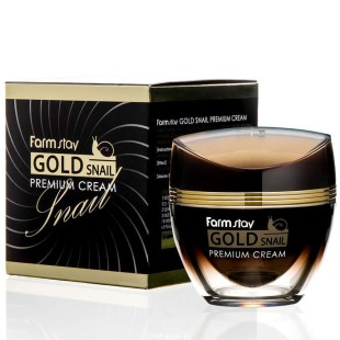 FARMSTAY Премиальный крем для лица с золотом и муцином улитки Gold Snail Premium Cream, 50 мл