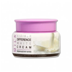 FARMSTAY Осветляющий крем для выравнивания тона лица с молочными протеинами Visible Difference White Cream Milk, 100 мл