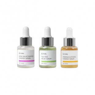 iUnik Набор сывороток для лица с галактомисисом зеленым чаем прополисом Daily Serum Trial Kit