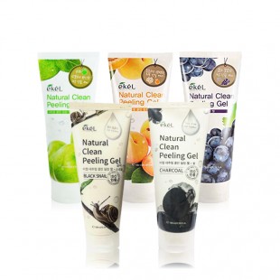 Ekel Пилинг скатка для лица с древесным углем Natural Clean Peeling Gel Charcoal, 180 мл