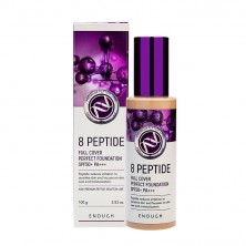 Тональный крем для лица Enough с пептидами 8 Peptide Full Cover Perfect Foundation SPF 50+ PA+++, 21 тон