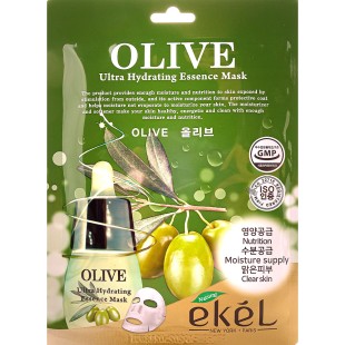 EKEL Тканевая маска для лица с экстрактом оливы Olive Ultra Hydrating Essence Mask
