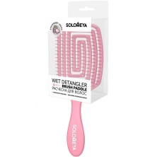 SOLOMEYA Расческа для сухих и влажных волос АРОМАТ КЛУБНИКИ лопатка Solomeya Wet Detangler Brush Paddle Strawberry, 1 шт.
