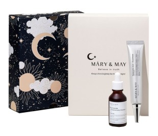 MARY & MAY Набор подарочный осветляющая сыворотка для лица и крем для глаз BE BRIGHT Gift set, 30 мл + 30 мл