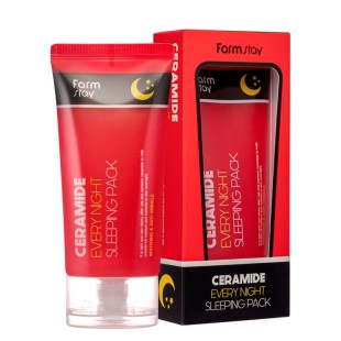 FARMSTAY Ночная маска для увлажнения и упругости кожи лица с керамидами Ceramide Every Night Sleeping Pack, 120 мл