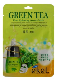 EKEL Тканевая маска для лица с экстрактом зеленого чая Green Tea Ultra Hydrating Essence Mask