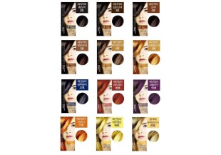 Welcos Краска для волос на фруктовой основе Fruits Wax Pearl Hair ОТТЕНОК №4, 60 мл+ 60 гр.