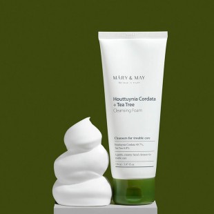 MARY&MAY Пенка для умывания с центеллой Houttuynia Cordata + Tea Tree Cleansing Foam, 150 мл