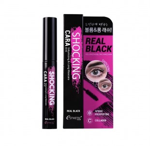 Чёрная тушь для удлинения и объёма ресниц Esthetic House Shocking Cara Volumizing&Long Mascara, 8 мл.