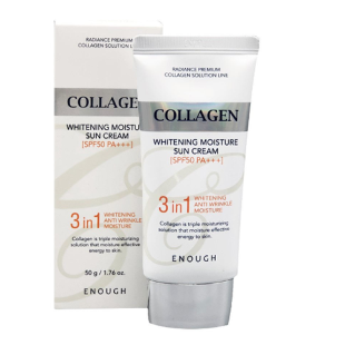 Enough Солнцезащитный крем для лица с морским коллагеном Collagen 3 in 1 Sun Cream SPF 50+++